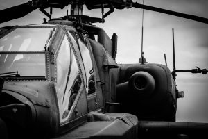 AH-64 Apache helicopter at airshow