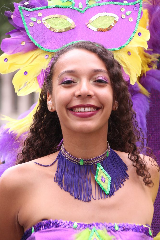 Young woman posing for camera at Summer Carnival